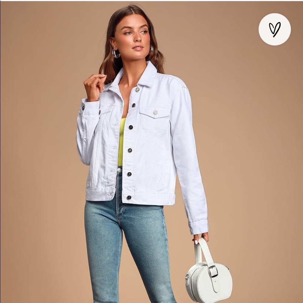 Lulus White Oversized Denim Jacket